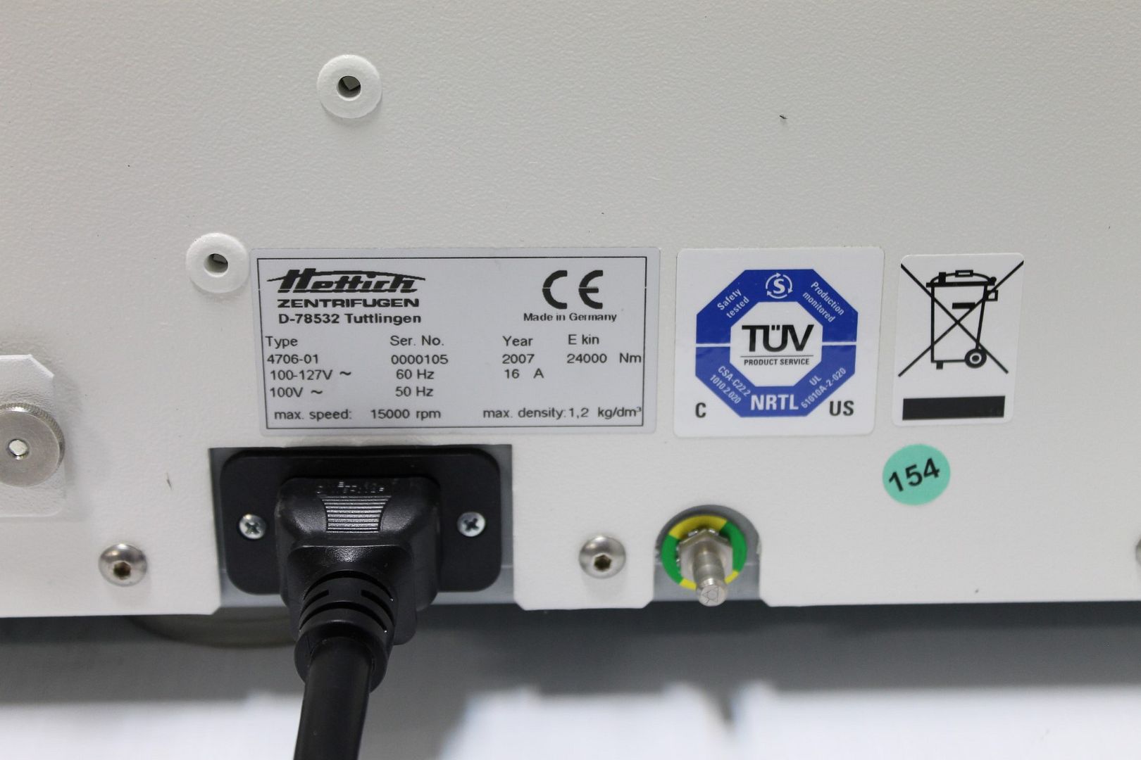 Hettich Rotina 420R Refrigerated Benchtop Centrifuge 4706-01